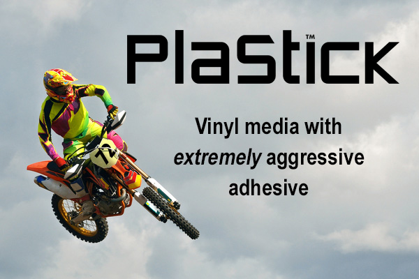 PlaStick vinyl with very aggressive adhesive